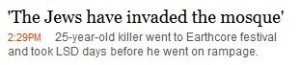 jew killer headline